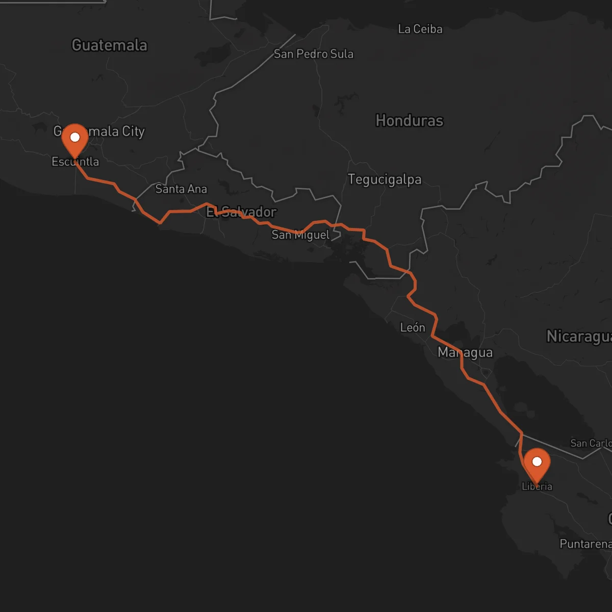 Ruta Liberia - Escuintla