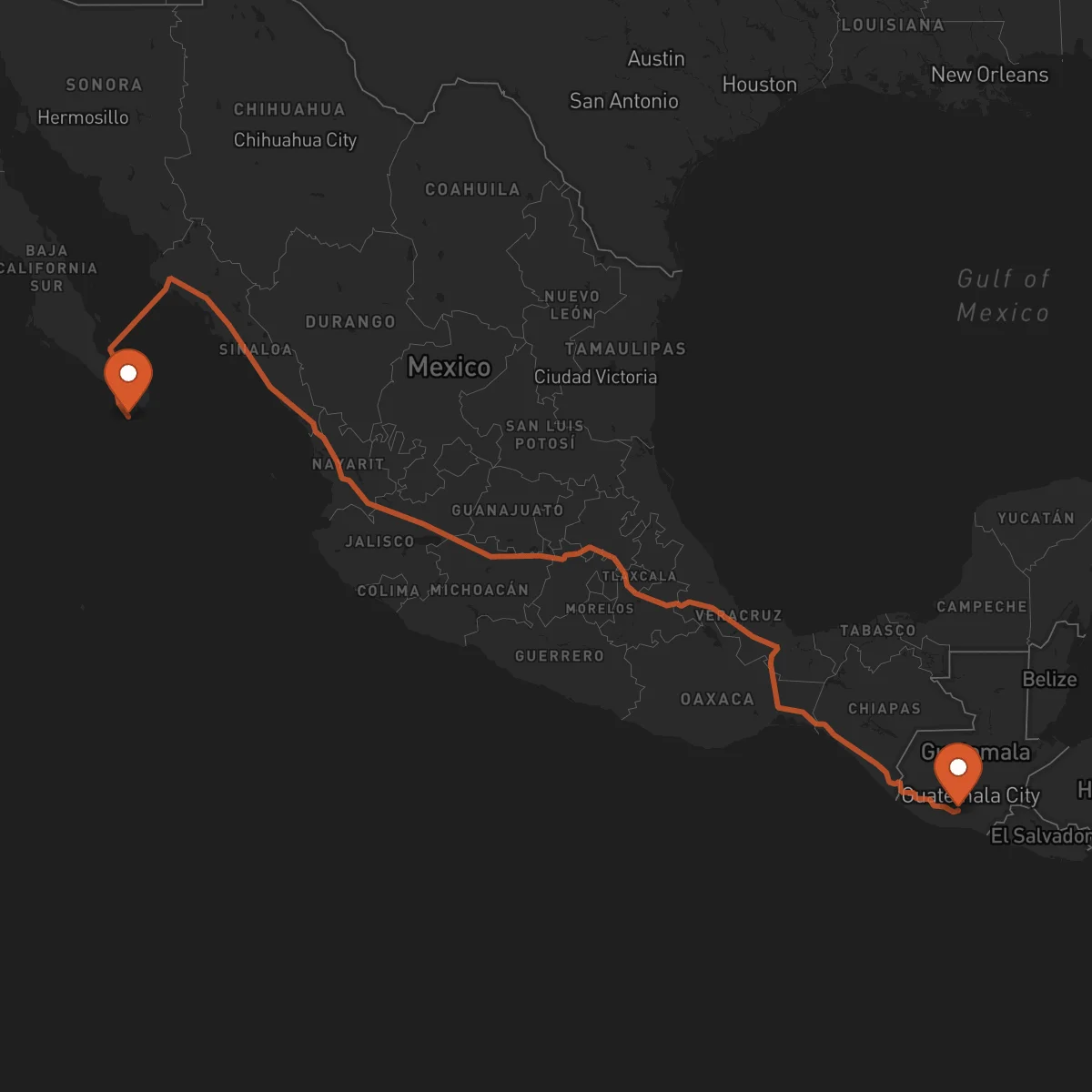 Ruta Los Cabos - Escuintla