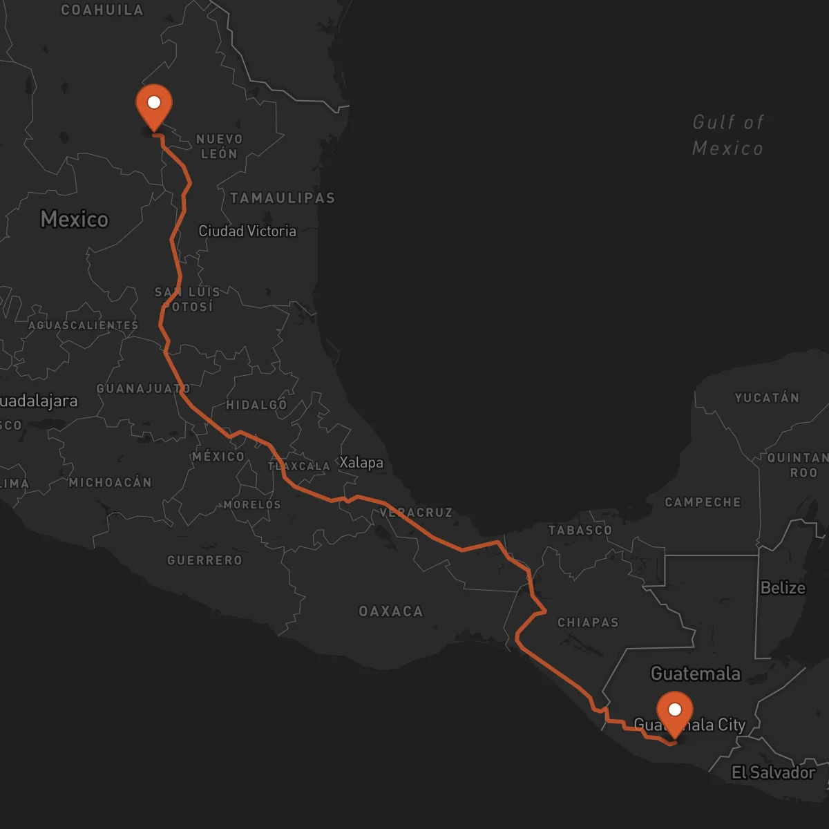 Ruta Saltillo - Escuintla