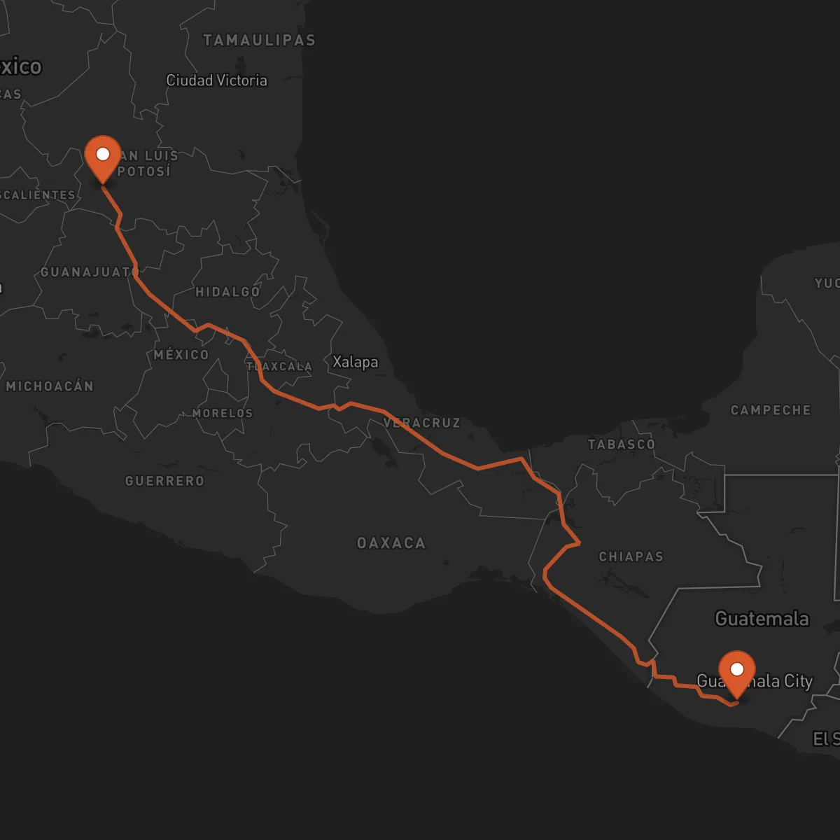 Ruta San Luis Potosí - Escuintla