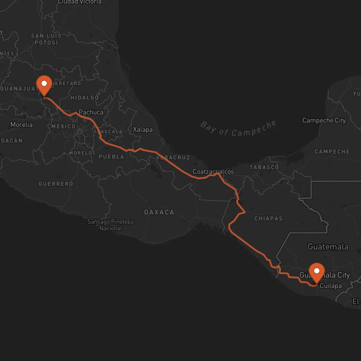 Ruta Santiago de Querétaro - Escuintla