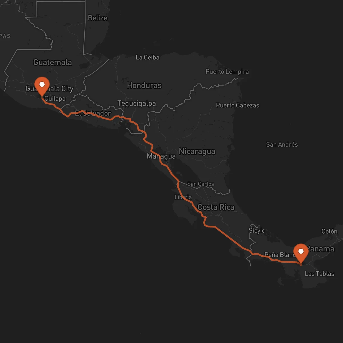 Ruta Escuintla - Santiago de Veraguas