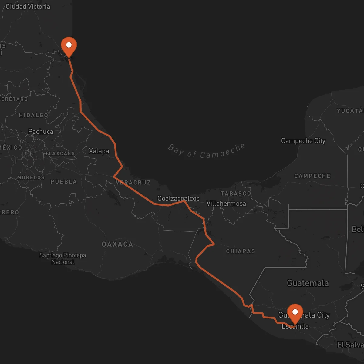 Ruta Tampico - Escuintla