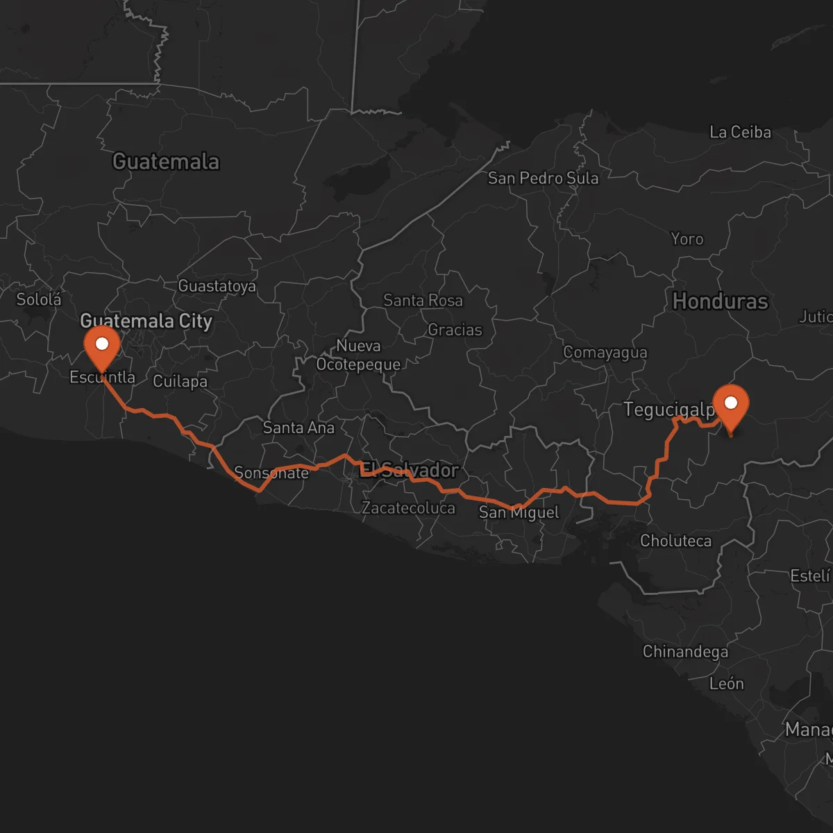 Ruta Yuscarán - Escuintla
