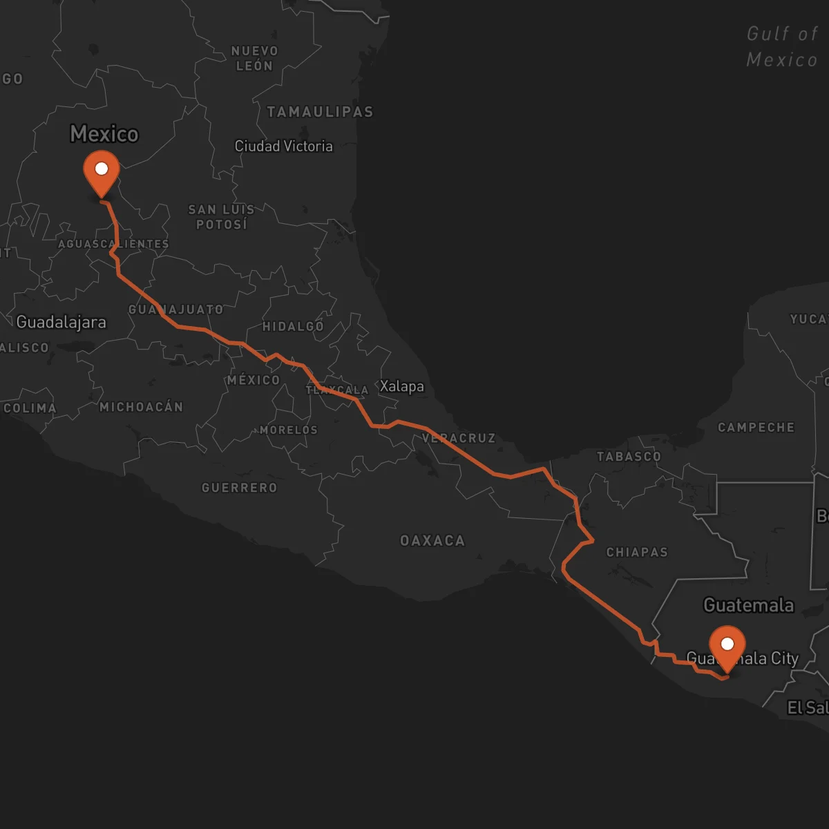 Ruta Zacatecas - Escuintla