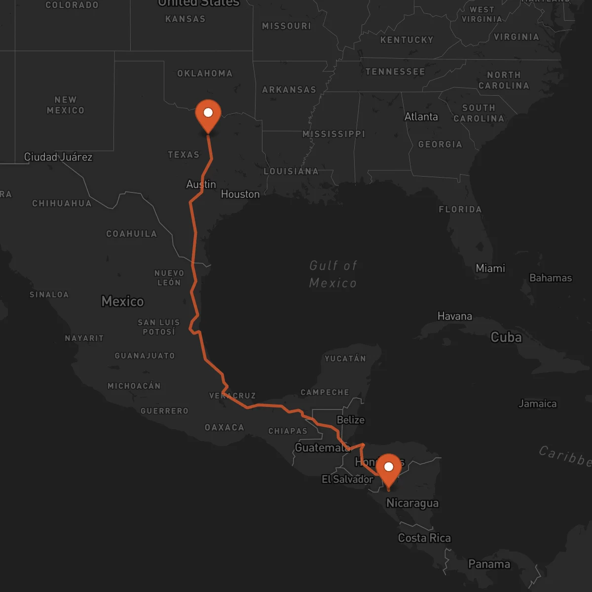 Ruta Estelí - Fort Worth