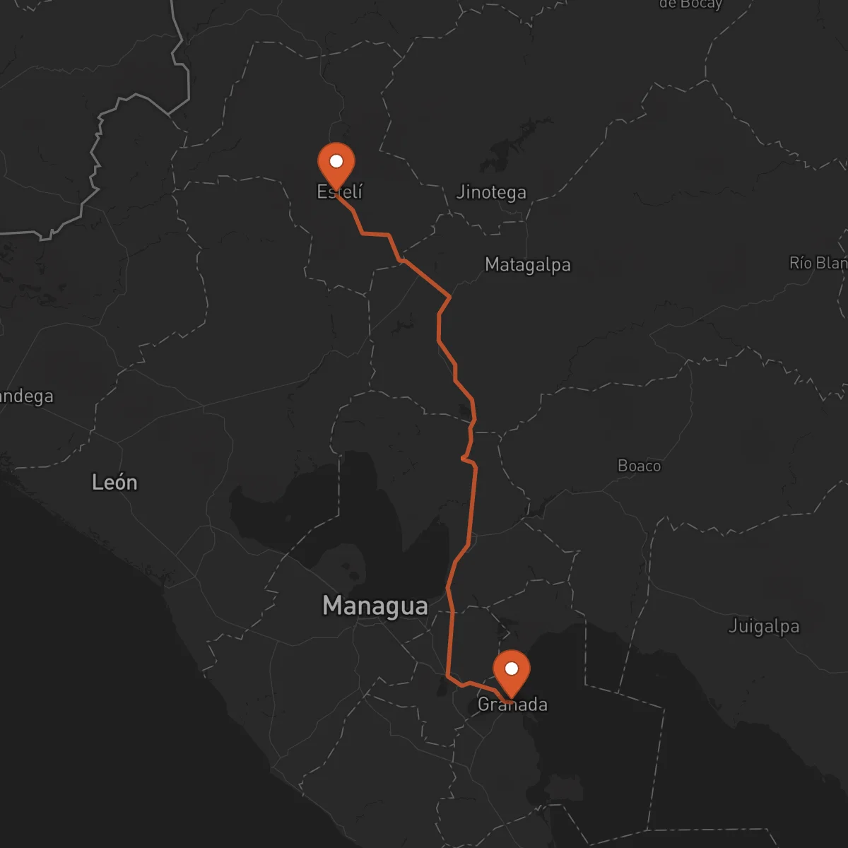 Ruta Estelí - Granada