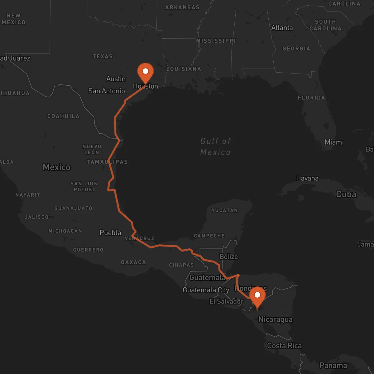 Ruta Houston - Estelí