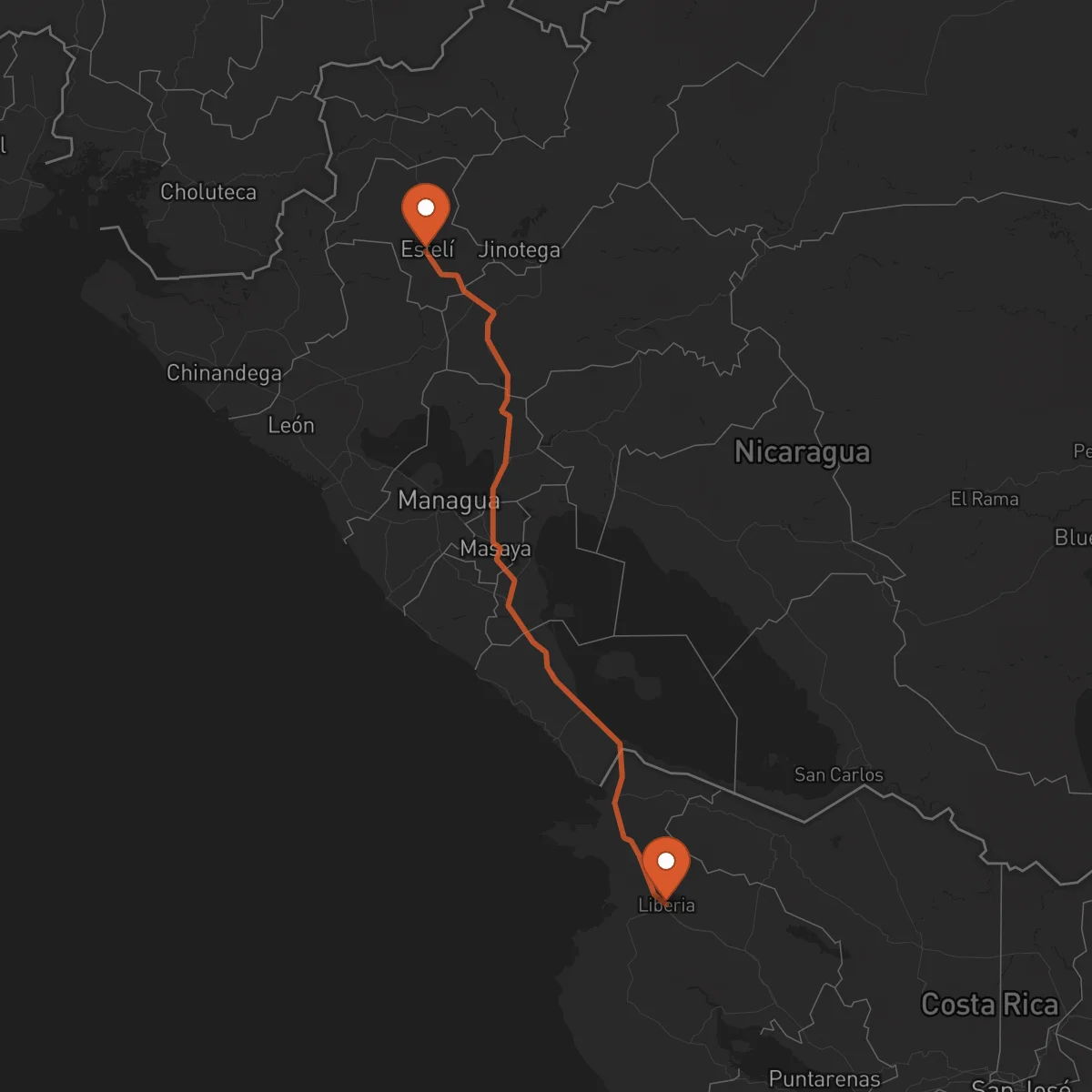 Ruta Estelí - Liberia