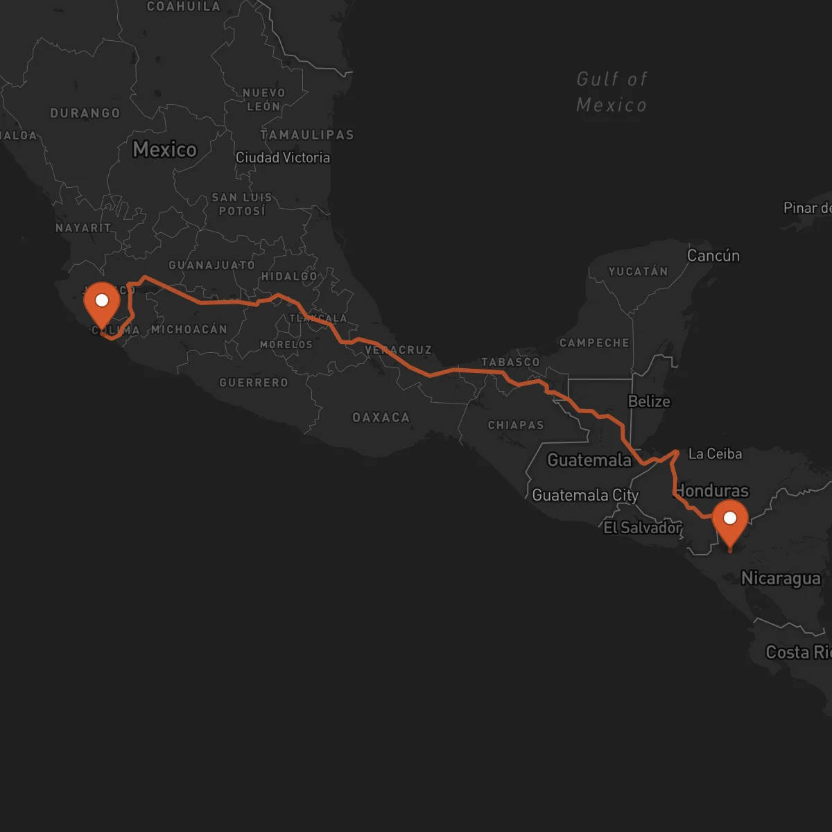 Ruta Estelí - Manzanillo