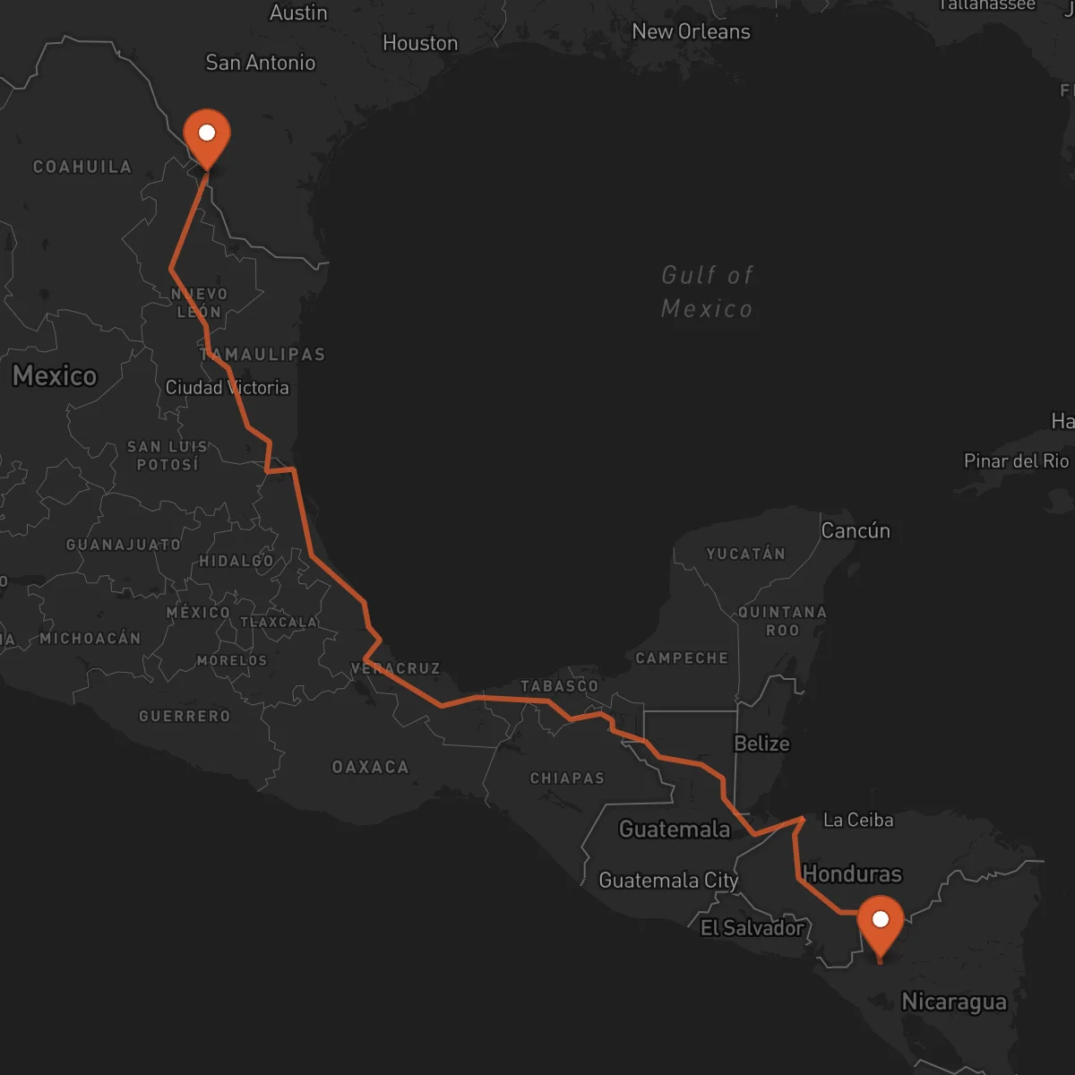 Ruta Estelí - Nuevo Laredo