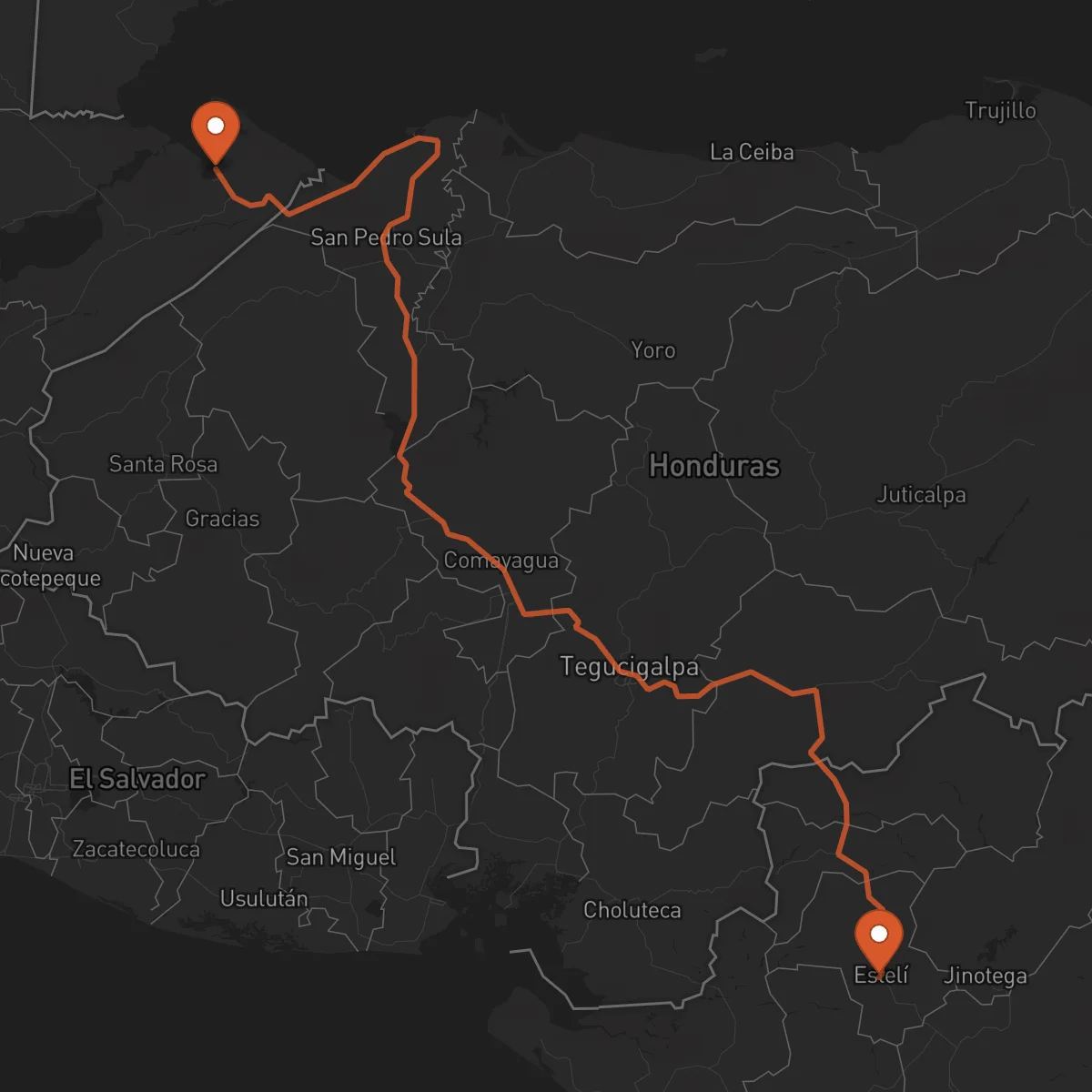 Ruta Puerto Barrios - Estelí