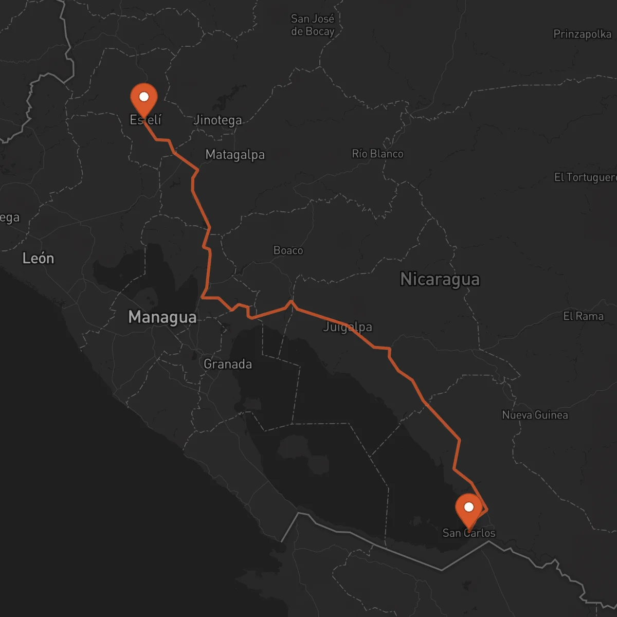 Ruta Estelí - San Carlos