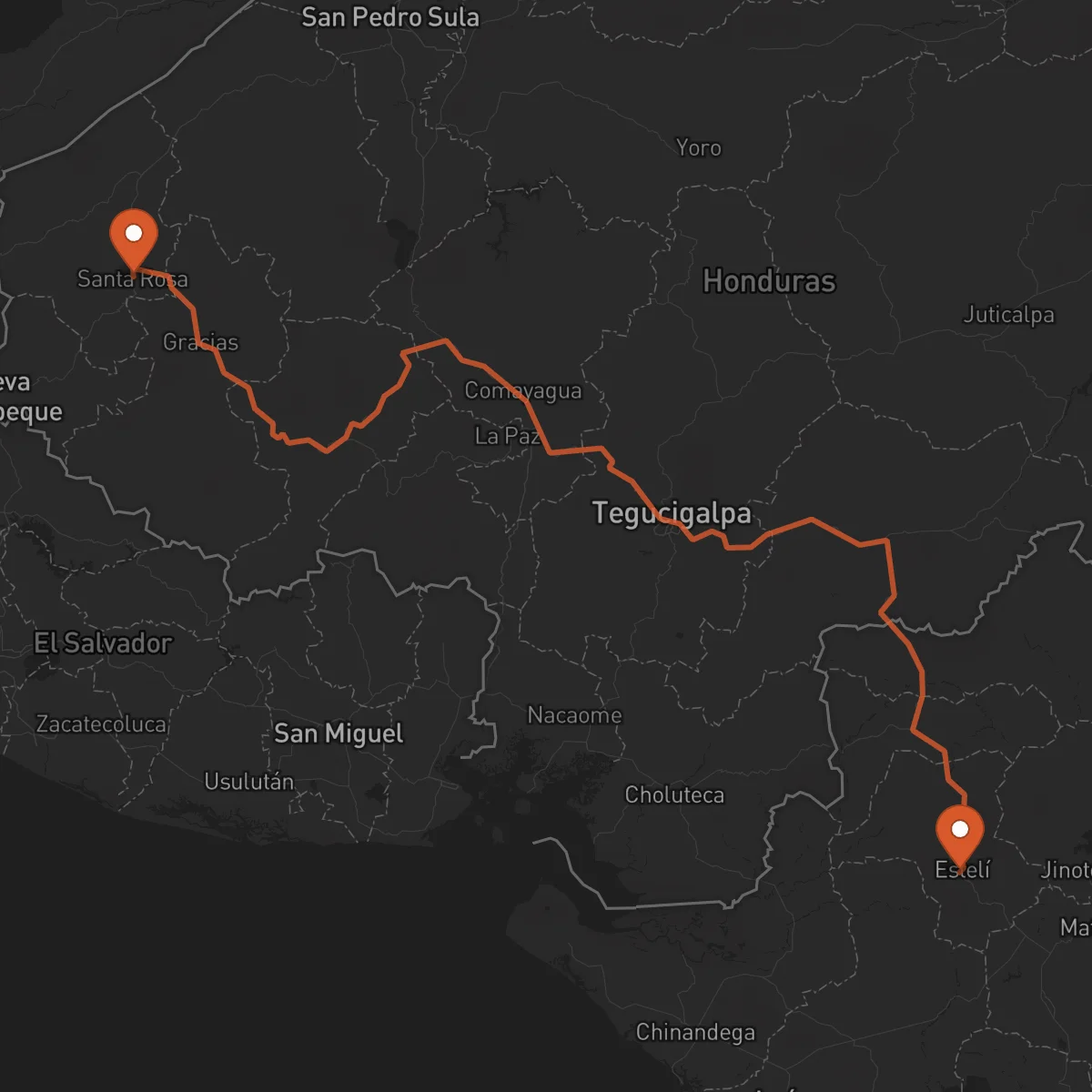 Ruta Estelí - Santa Rosa de Copán