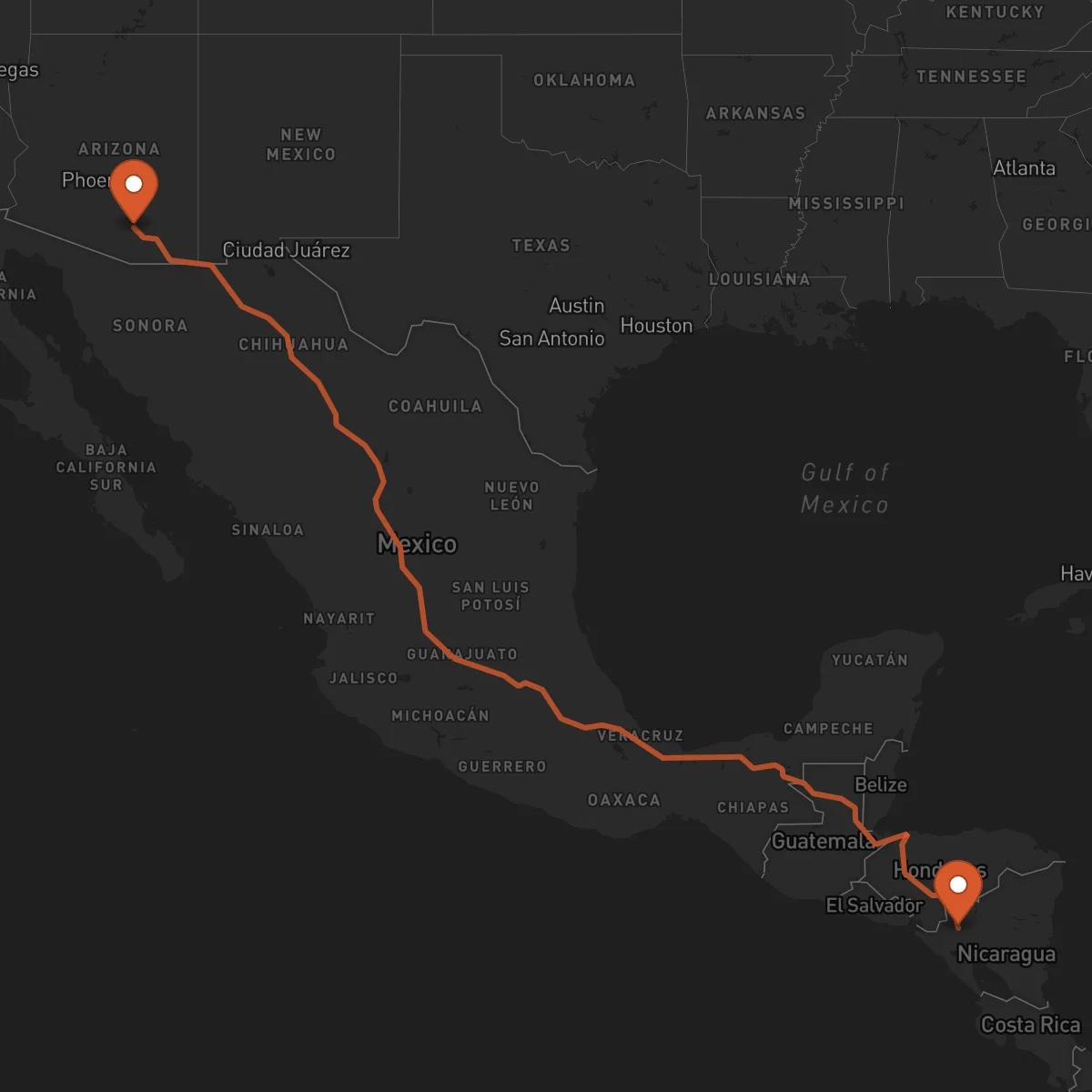Ruta Estelí - Tucson