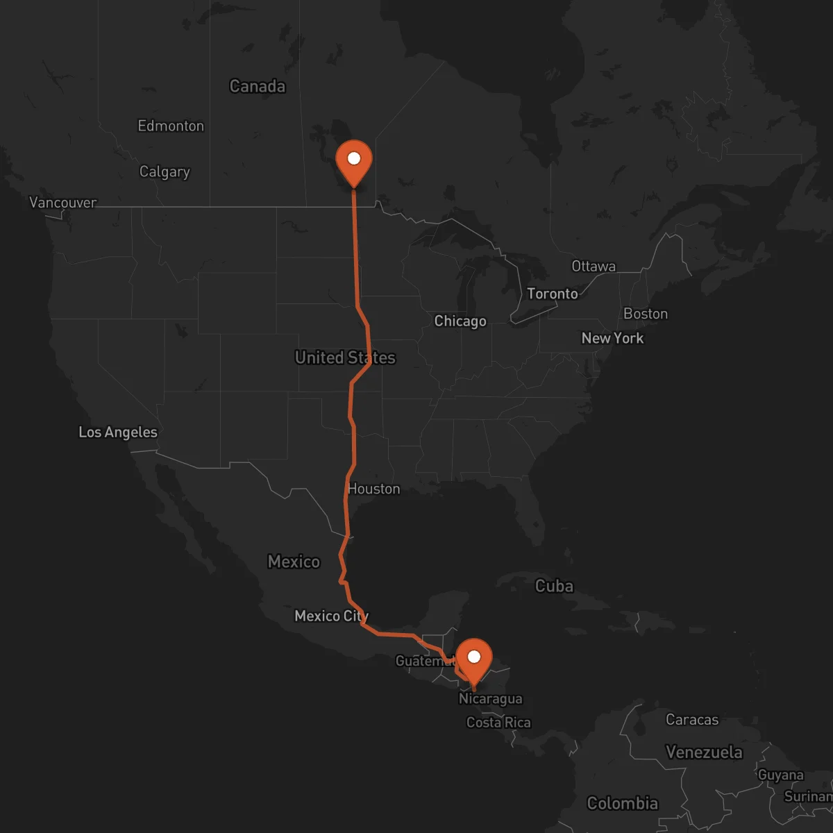 Ruta Estelí - Winnipeg