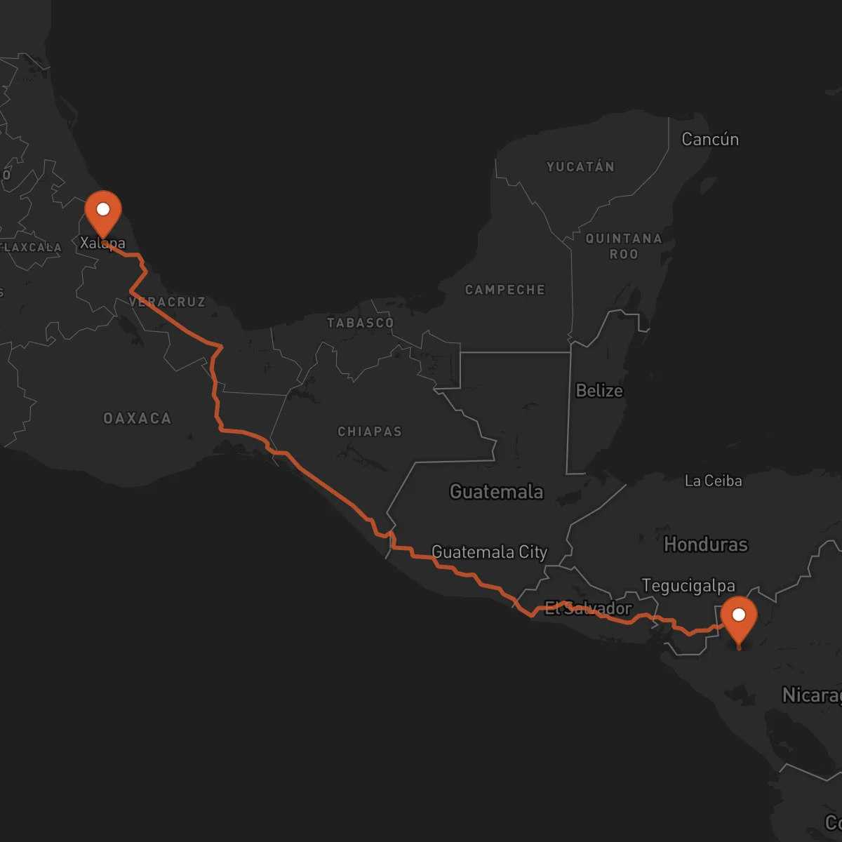 Ruta Estelí - Xalapa