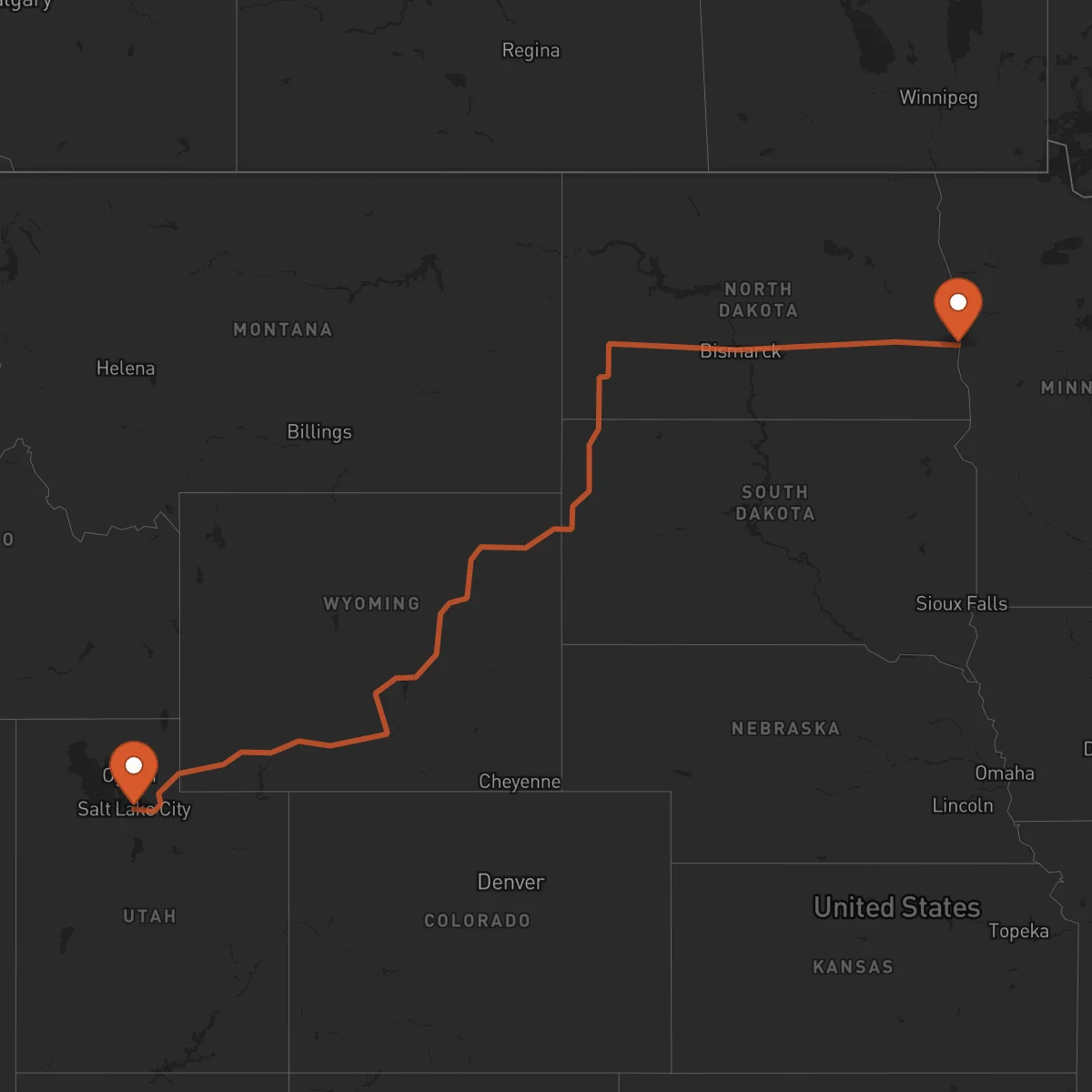 Ruta Fargo - Salt Lake City