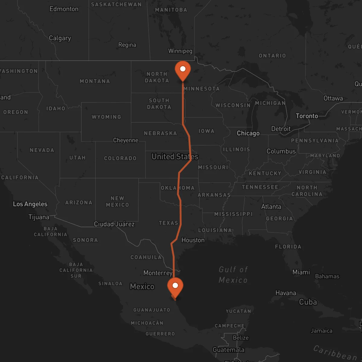 Ruta Fargo - Tampico