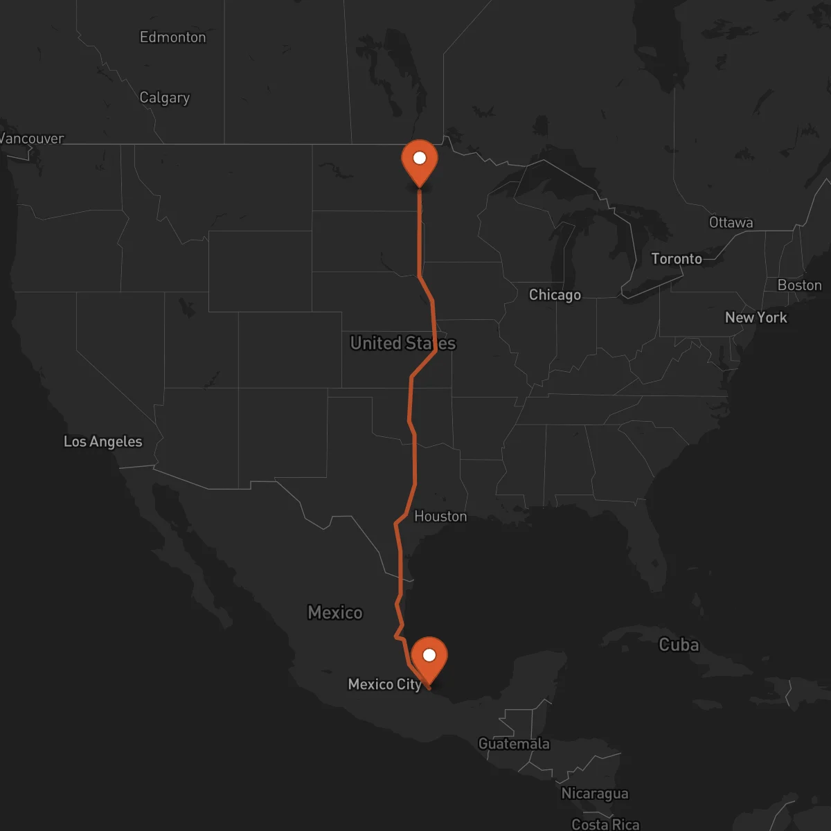 Ruta Veracruz - Fargo