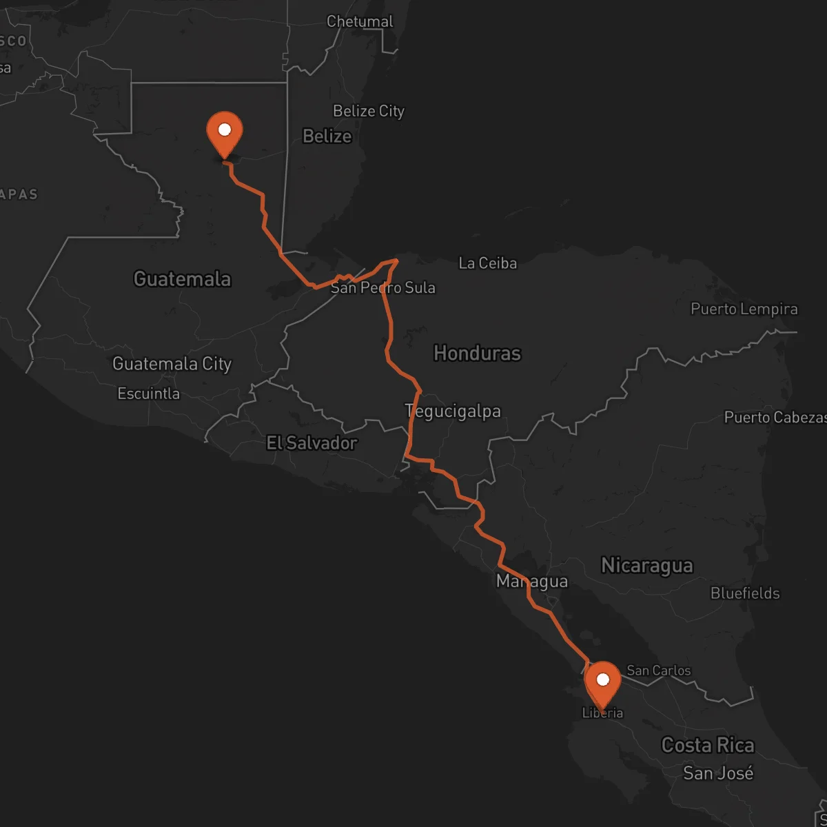 Ruta Flores - Liberia