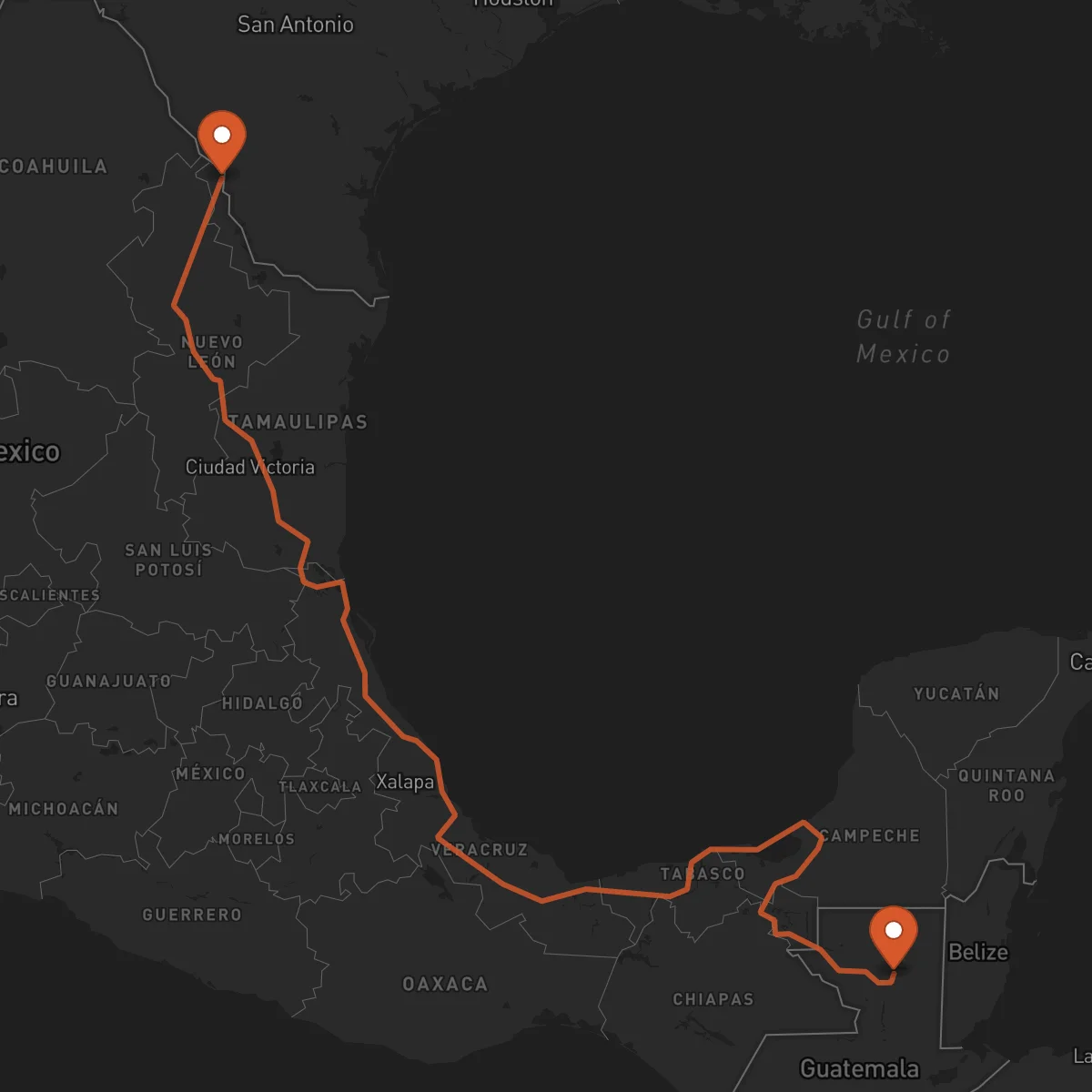 Ruta Nuevo Laredo - Flores