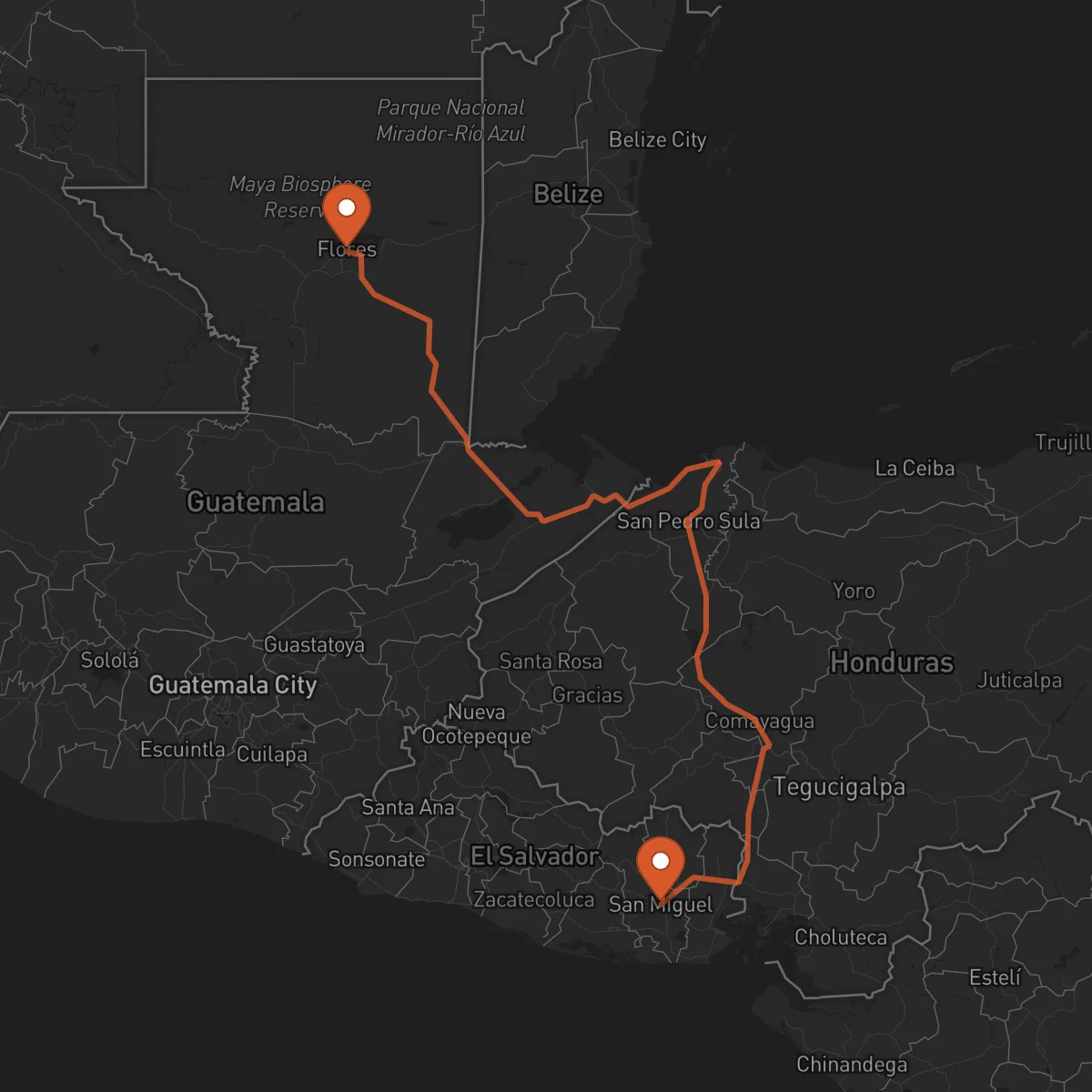 Ruta San Miguel - Flores
