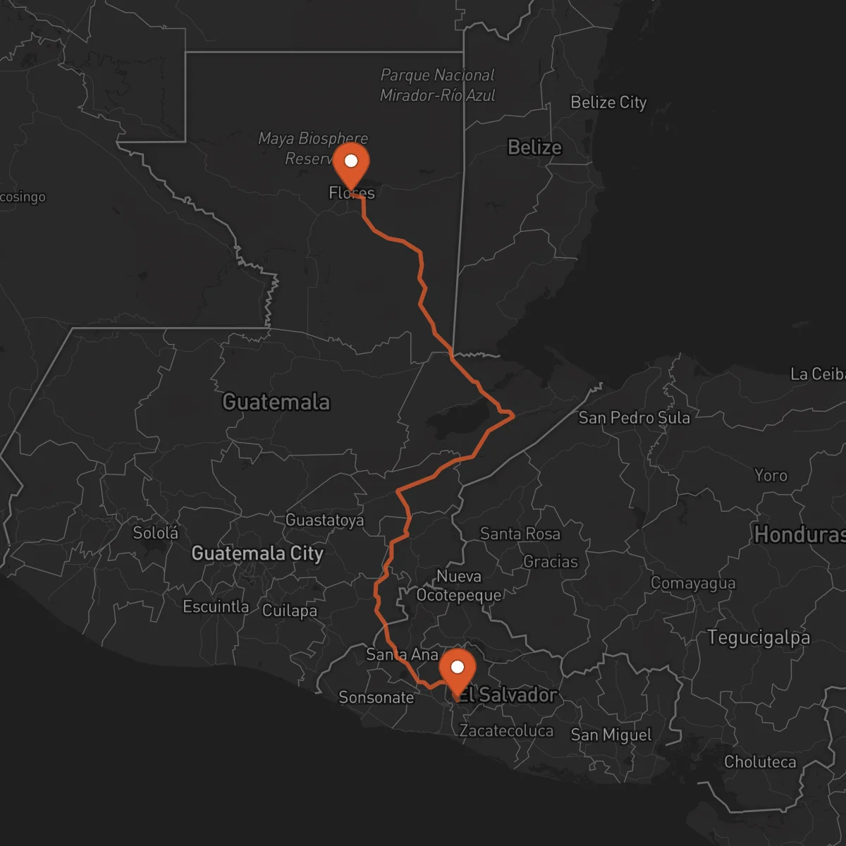 Ruta Flores - San Salvador