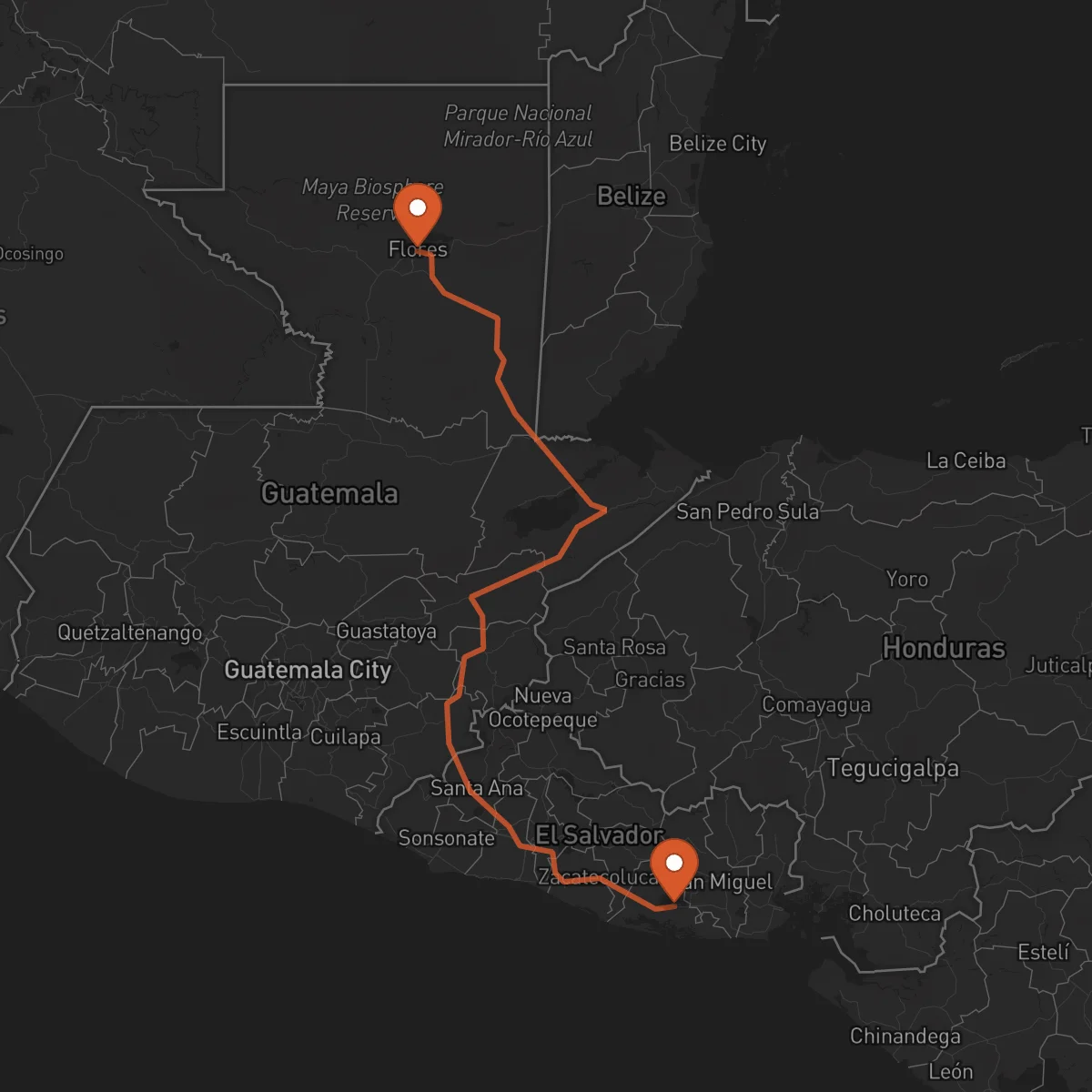 Ruta Flores - Usulután