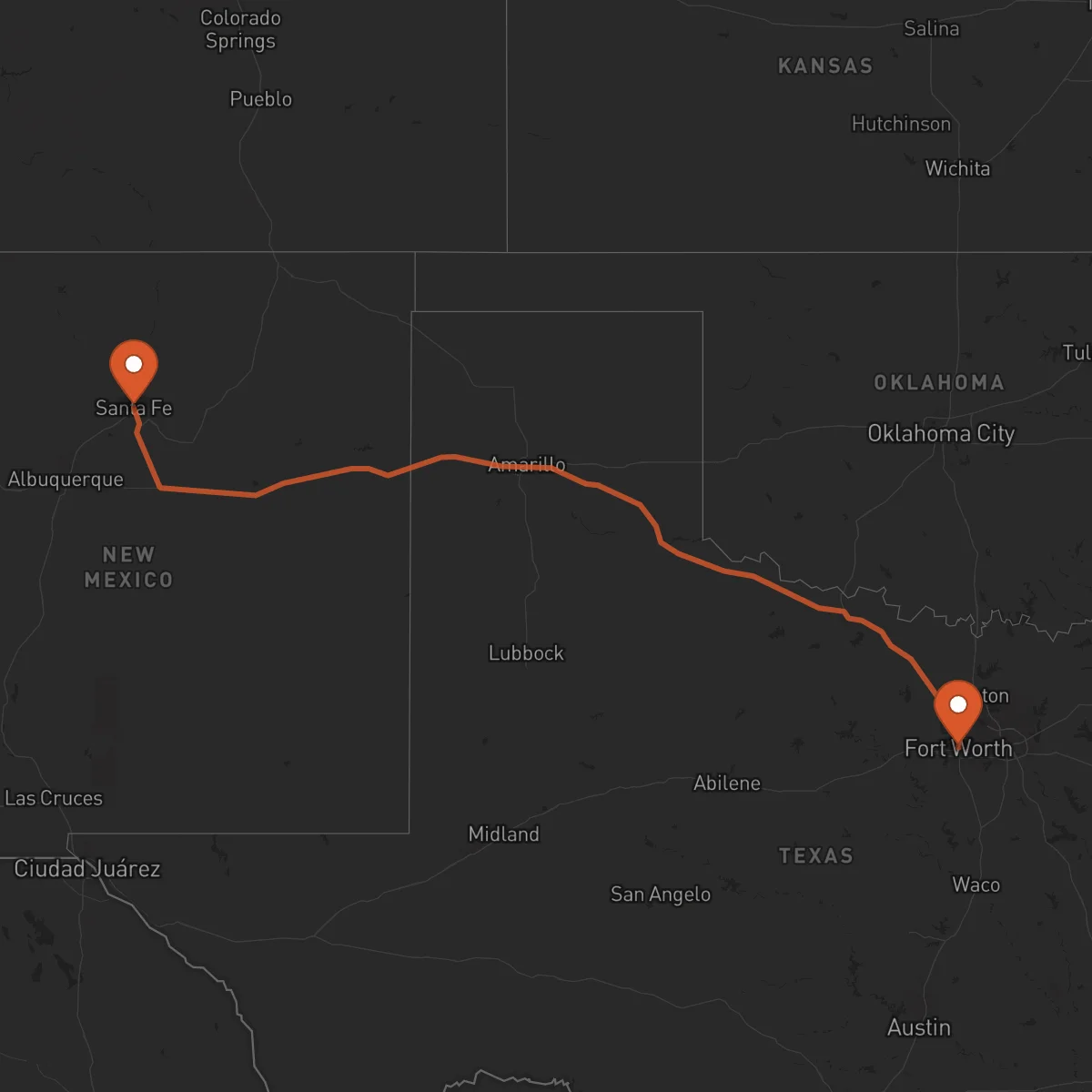 Ruta Santa Fe - Fort Worth