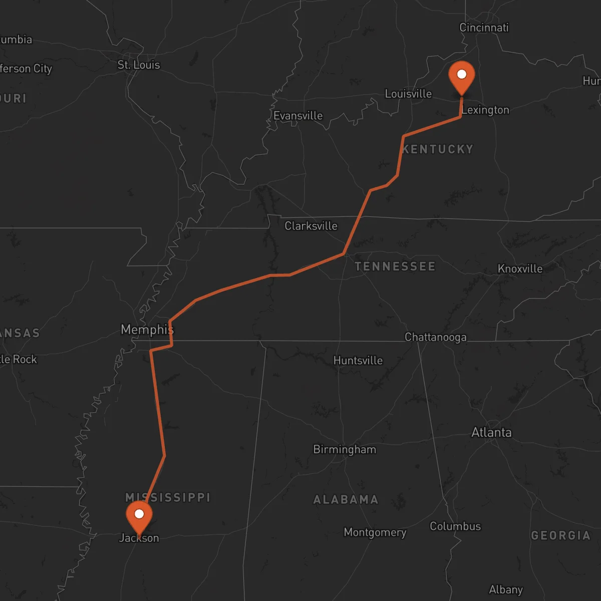 Ruta Frankfort - Jackson
