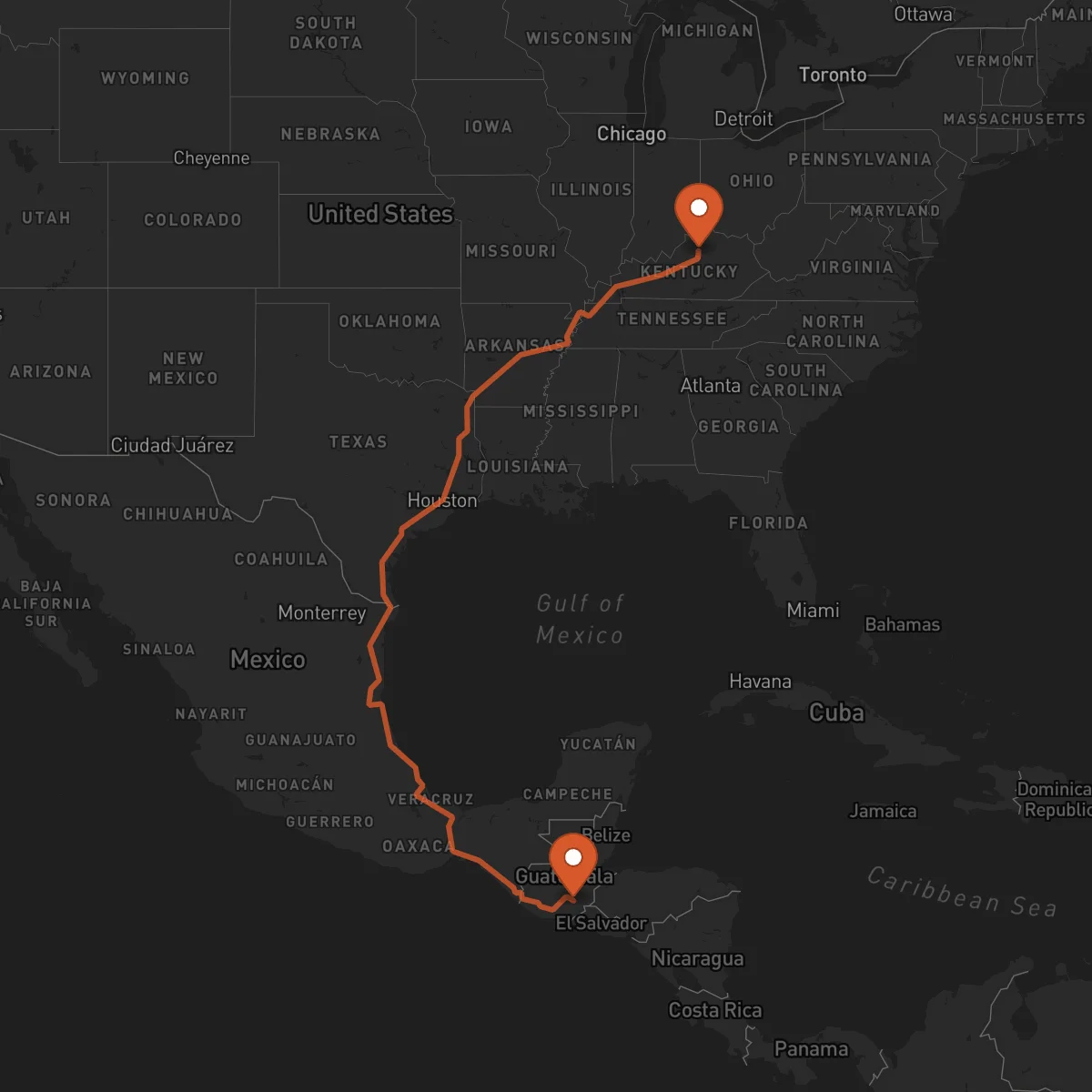 Ruta Frankfort - Jalapa