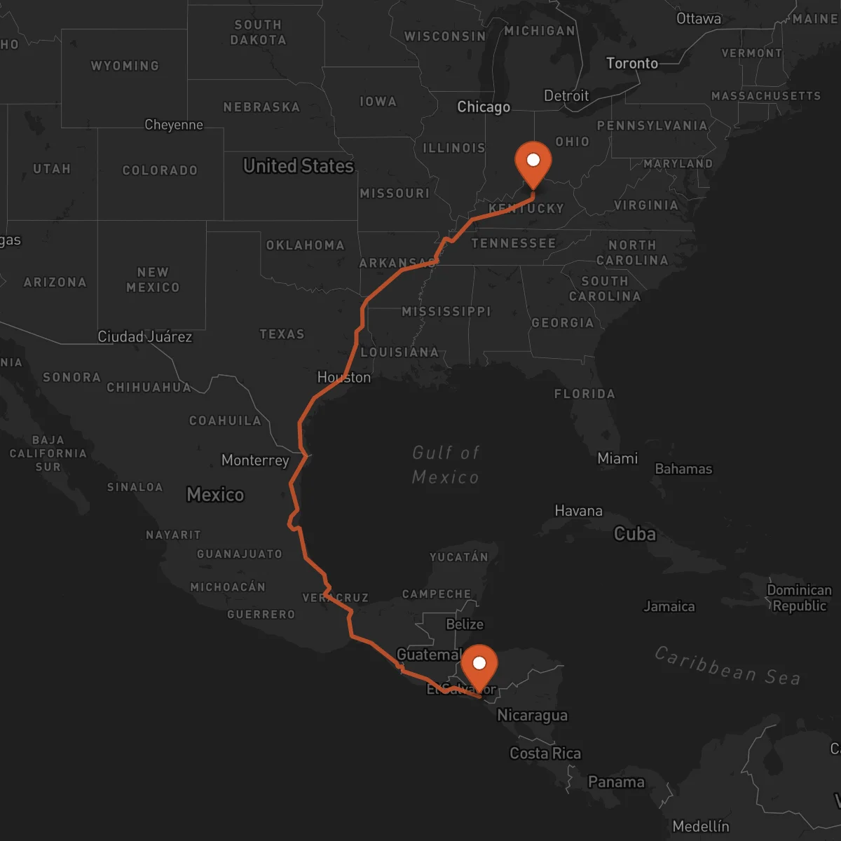 Ruta La Unión - Frankfort