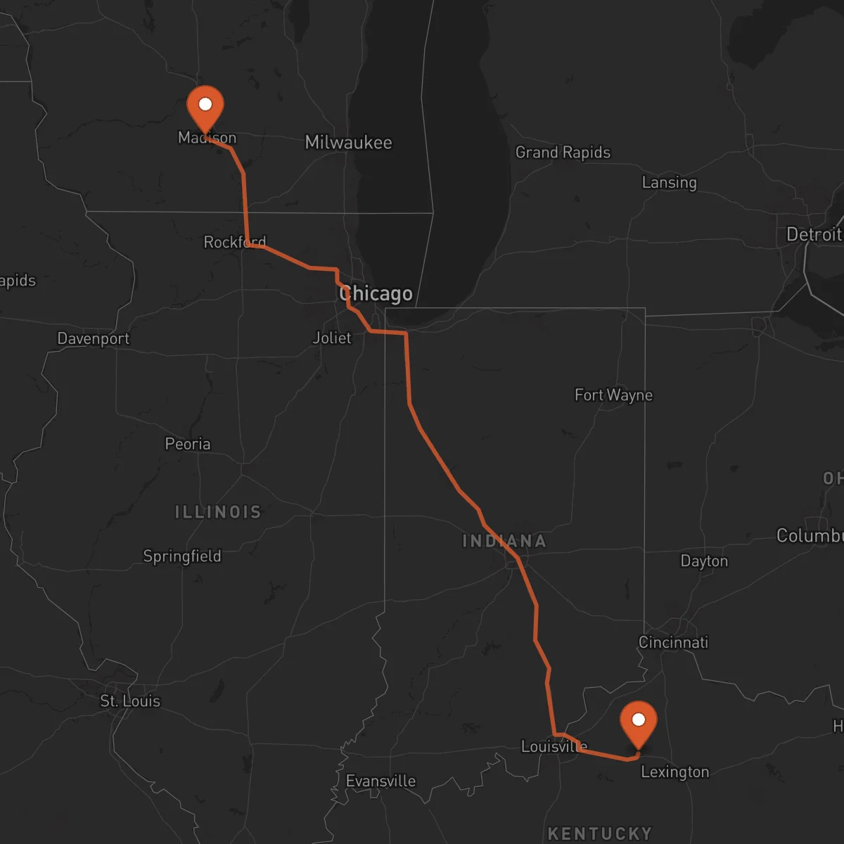 Ruta Frankfort - Madison