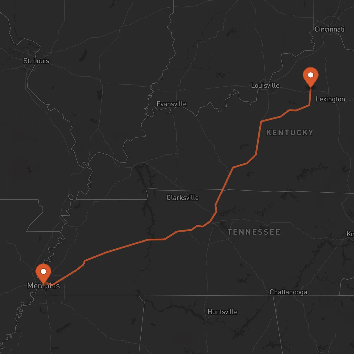 Ruta Frankfort - Memphis