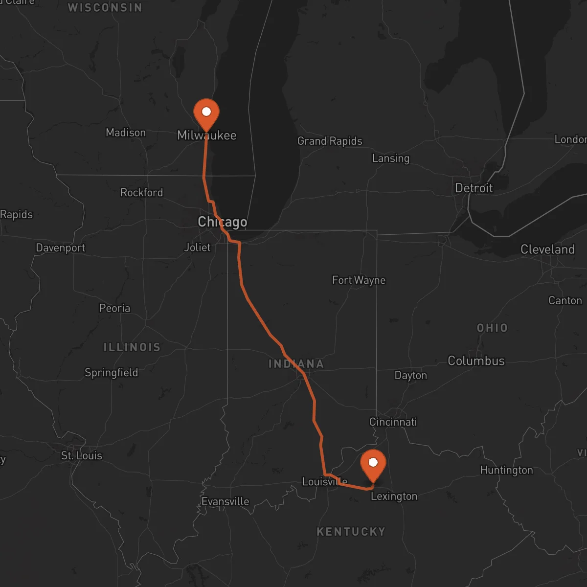 Ruta Milwaukee - Frankfort