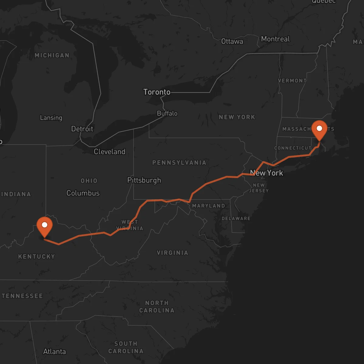 Ruta Providence - Frankfort
