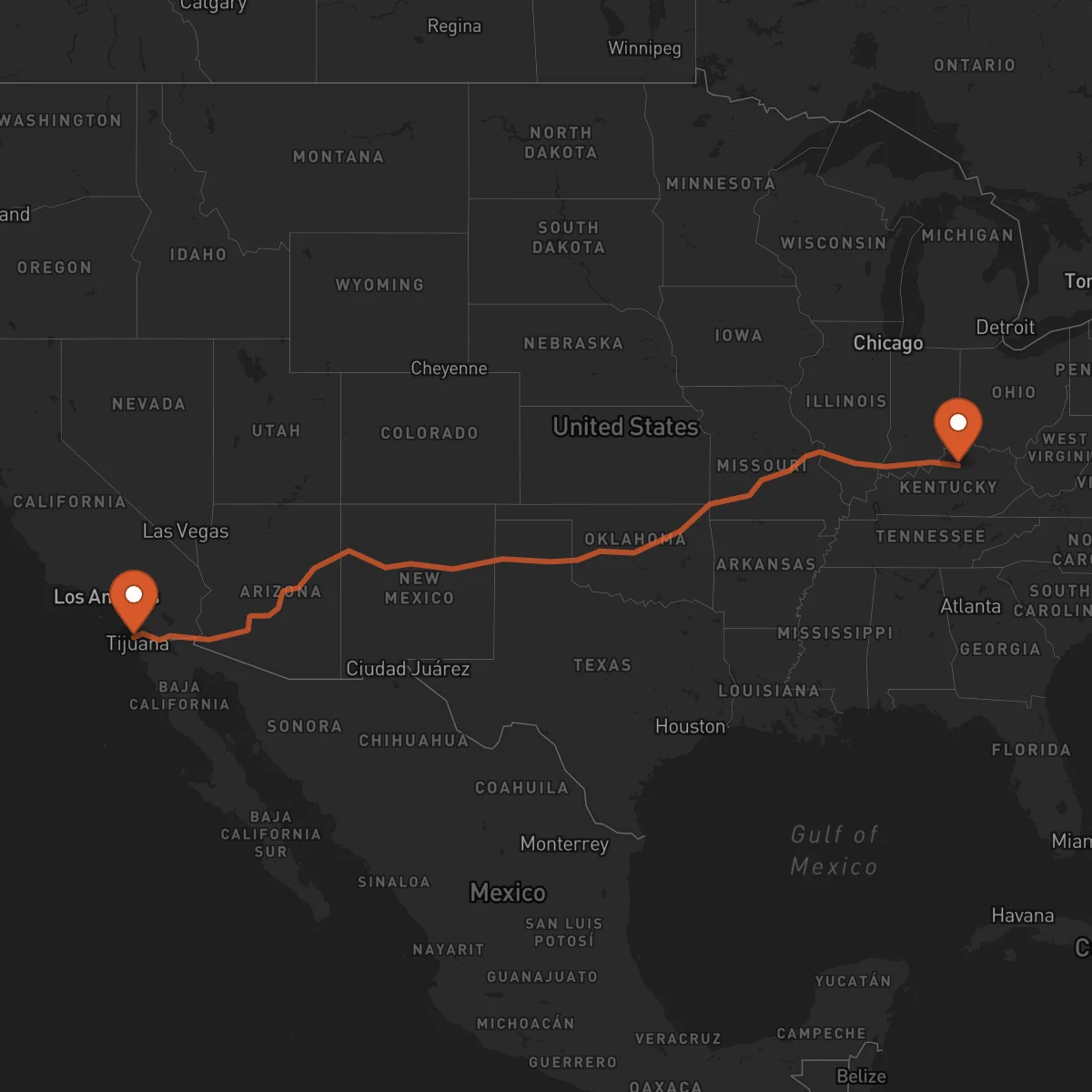 Ruta Frankfort - San Diego