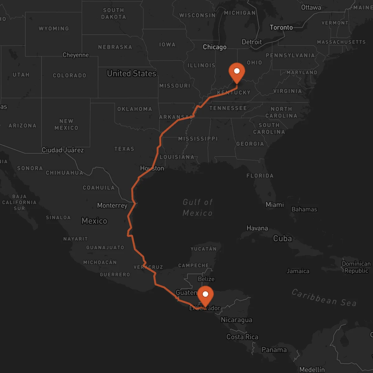 Ruta Frankfort - San Vicente