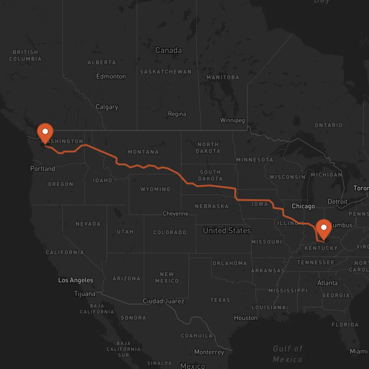Ruta Seattle - Frankfort