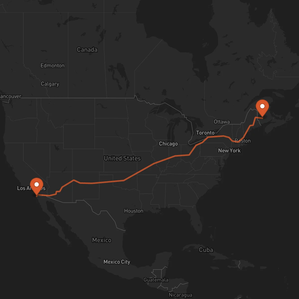 Ruta Tijuana - Fredericton