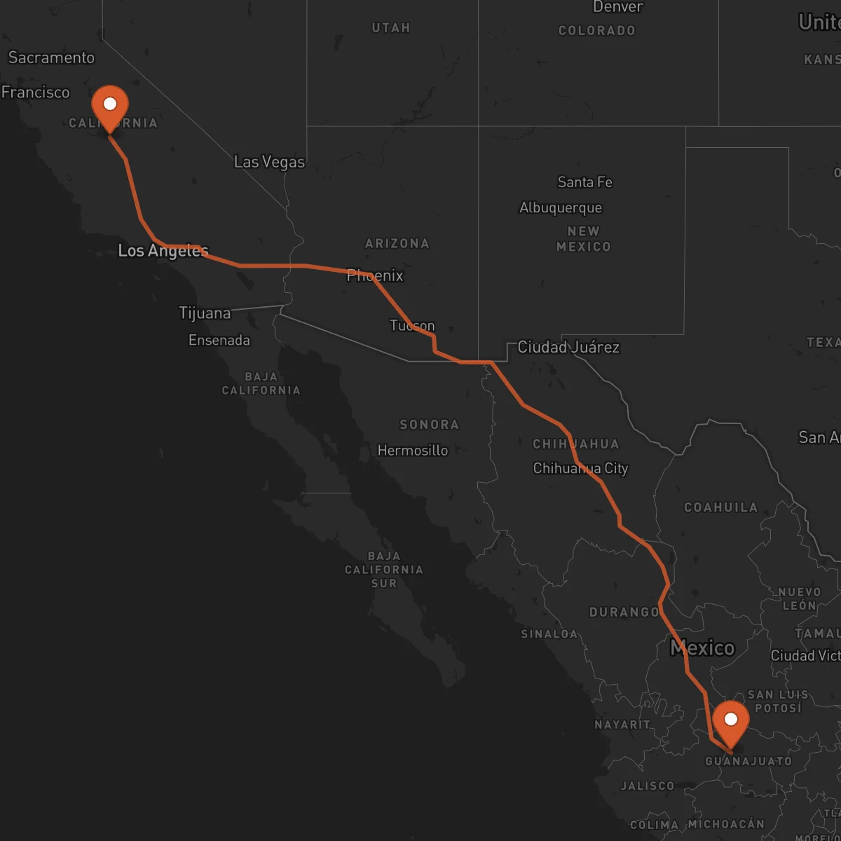 Ruta León Guanajuato - Fresno