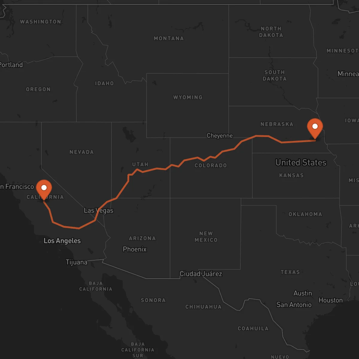 Ruta Fresno - Lincoln