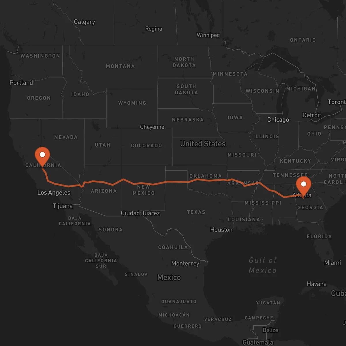Ruta Fresno - McDonough