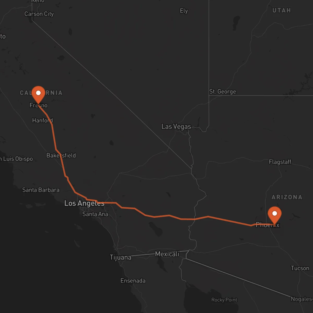 Ruta Fresno - Mesa