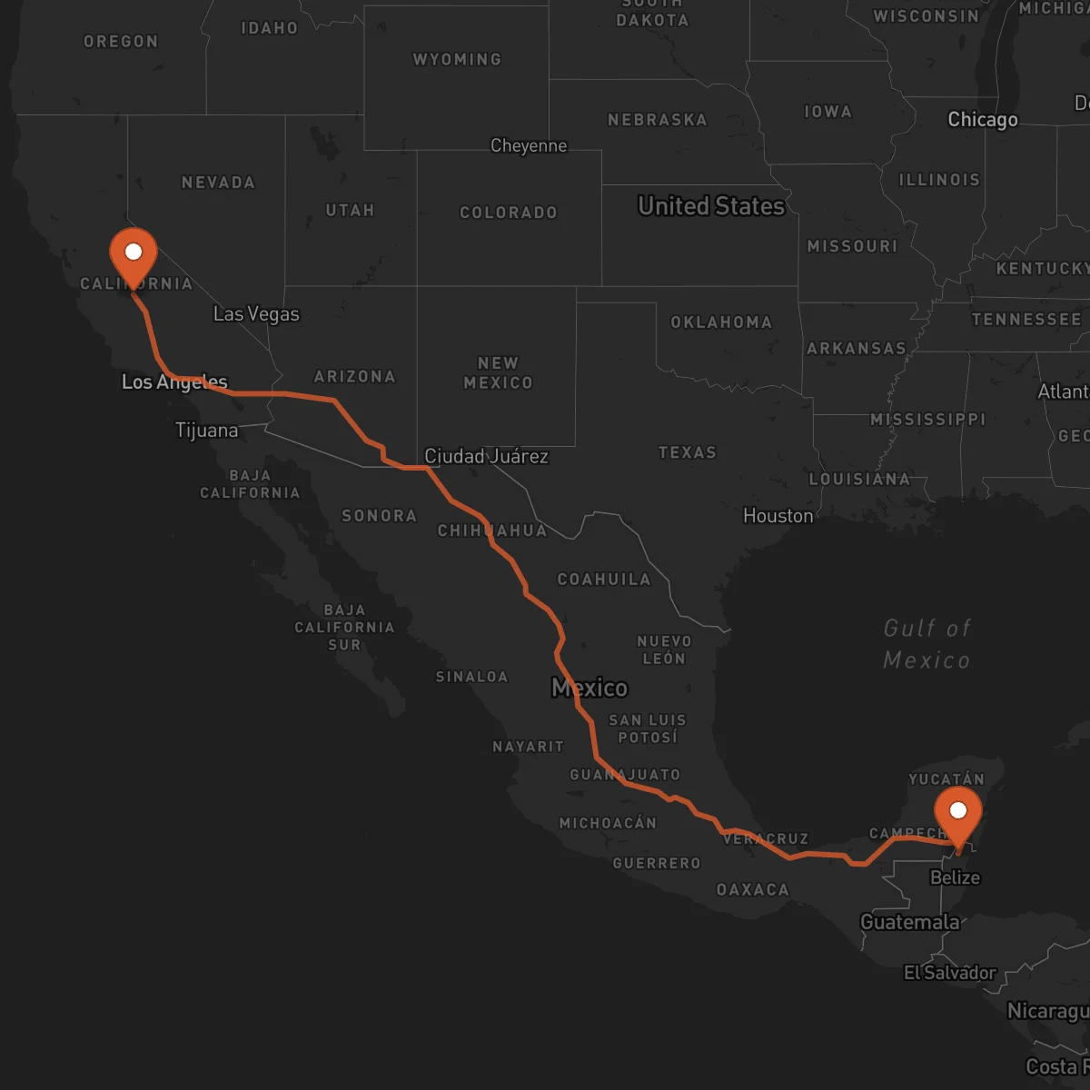 Ruta Fresno - Orange Walk Town