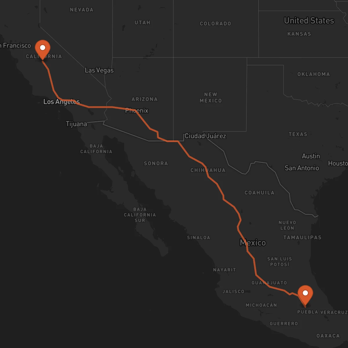 Ruta Fresno - Puebla de Zaragoza