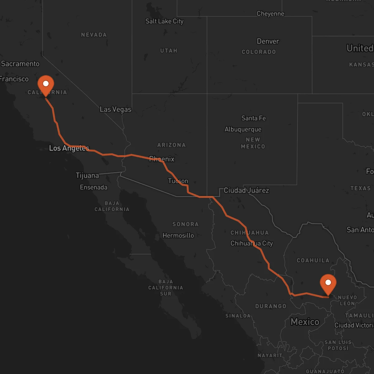 Ruta Saltillo - Fresno