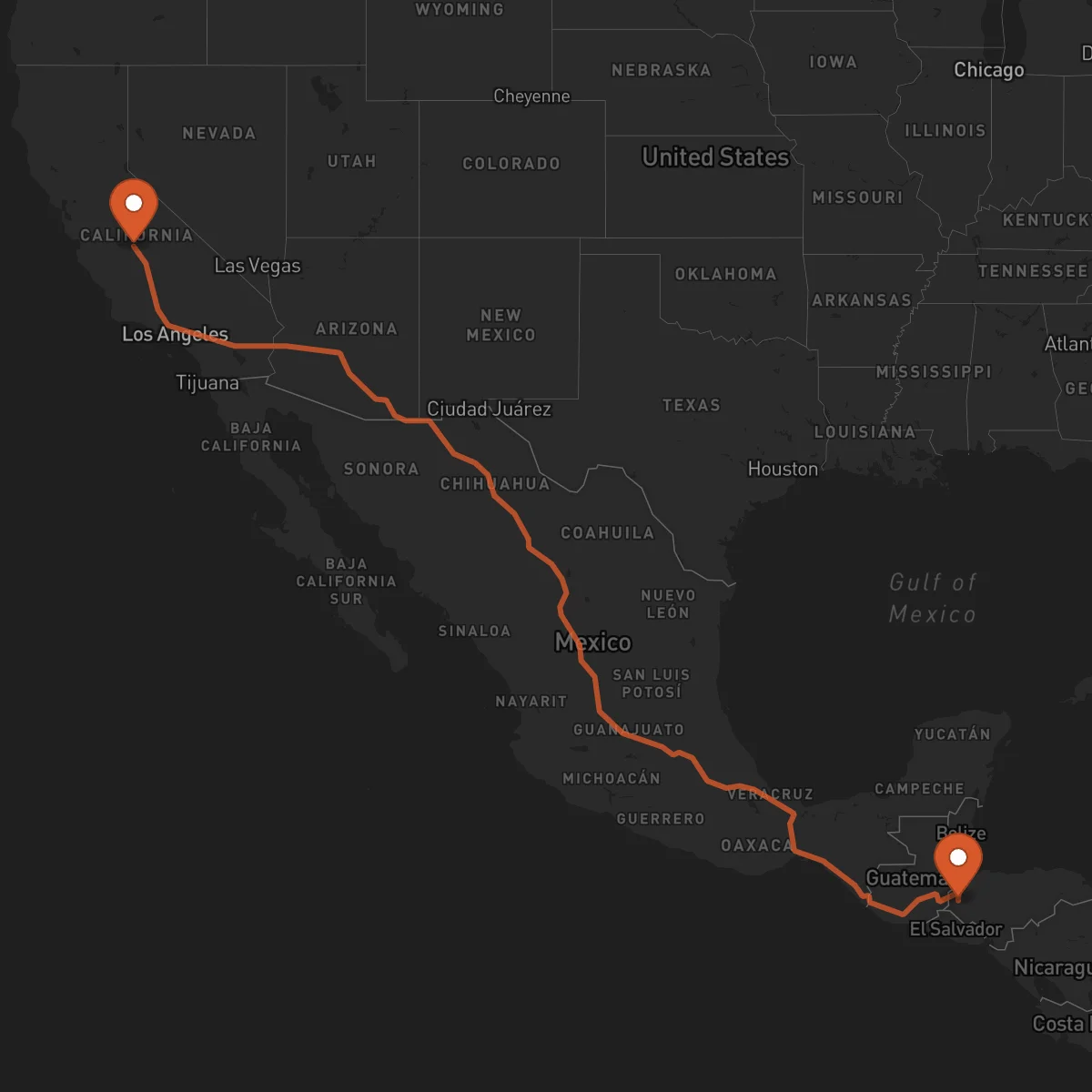 Ruta Fresno - Santa Rosa de Copán