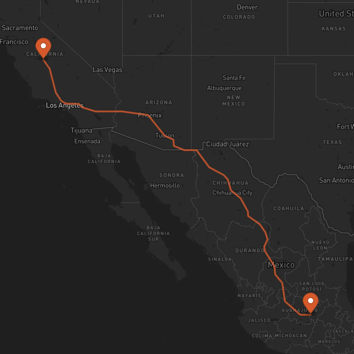 Ruta Santiago de Querétaro - Fresno